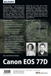 Handbuch Canon EOS 77D Rückseite
