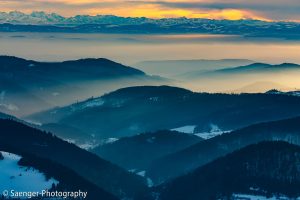 Alpenblick vom Belchen, Schwarzwald