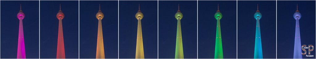 Berliner Fernsehturm beim Festival of Lights