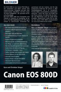 Handbuch Canon EOS 800D Rückseite